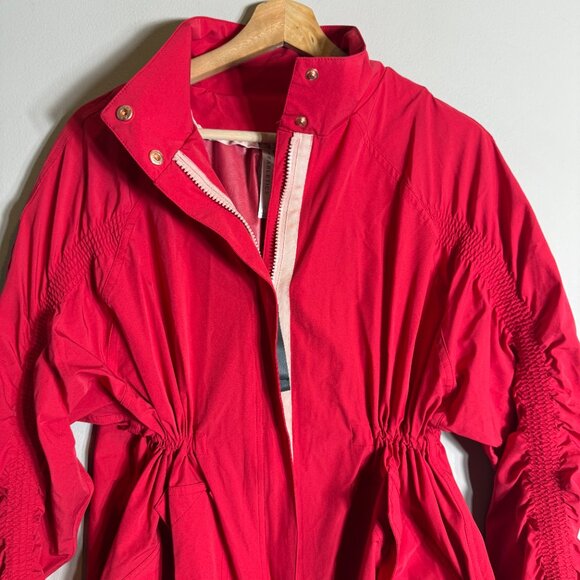 Fabletics x Madelaine Petsch Giana Full Zip Rain Jacket Womens Small Red Outdoor - Picture 5 of 13
